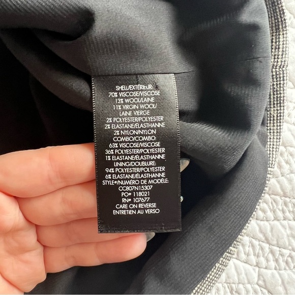 NWT - Alice + Olivia - Lennon Plaid Overlap Mini Skirt In Grey Black - Picture 12 of 15